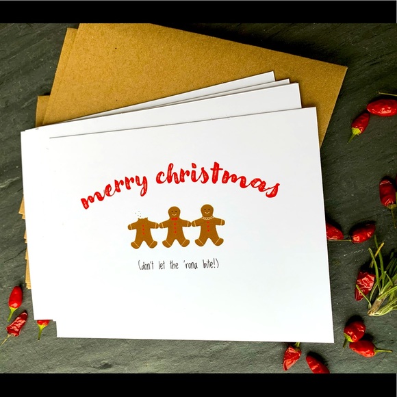 🦄 Covid Christmas cards — set of 10, handcrafted - Picture 7 of 9